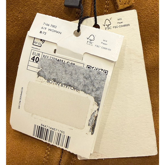 NEW MANGO MNG MEDIUM BROWN HEEL SUEDE ANKLE BOOTS BOOTIE SZ 40 US 9 - Picture 10 of 11